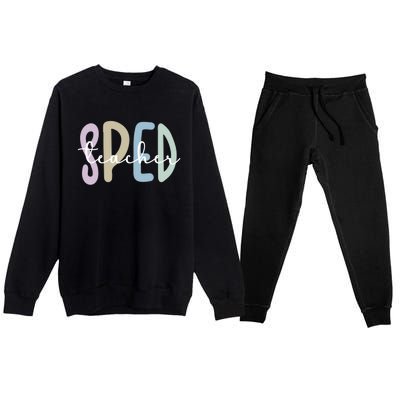 Sped Teacher Appreciation Special Education Teacher Gift Premium Crewneck Sweatsuit Set