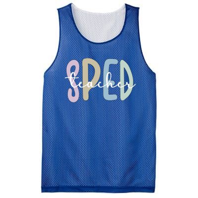 Sped Teacher Appreciation Special Education Teacher Gift Mesh Reversible Basketball Jersey Tank