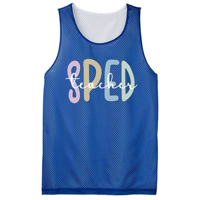 Sped Teacher Appreciation Special Education Teacher Gift Mesh Reversible Basketball Jersey Tank