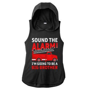 Sound The Alarm! IM Going To Be A Big Brother Ladies PosiCharge Tri-Blend Wicking Draft Hoodie Tank