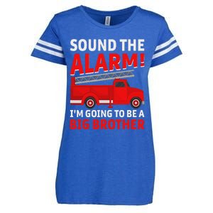 Sound The Alarm! IM Going To Be A Big Brother Enza Ladies Jersey Football T-Shirt