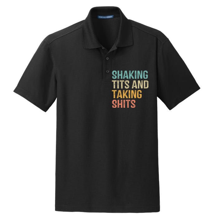 Shaking Tits And Taking Hits Shakin Tits Dry Zone Grid Polo