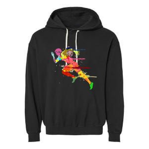 Sprinter Track And Field Runner Running Marathon Gift Idea Garment-Dyed Fleece Hoodie