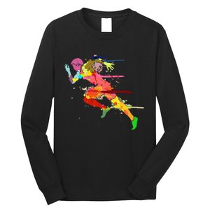 Sprinter Track And Field Runner Running Marathon Gift Idea Long Sleeve Shirt