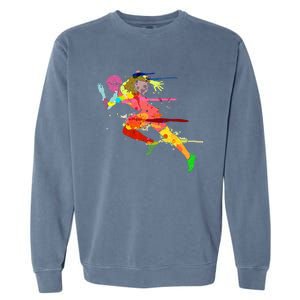 Sprinter Track And Field Runner Running Marathon Gift Idea Garment-Dyed Sweatshirt