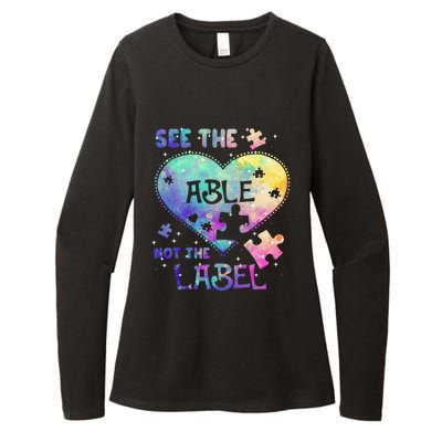 See The Able Not The Label Autism Awareness Month Great Gift Womens CVC Long Sleeve Shirt