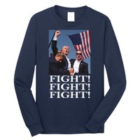 Shot Trump Assassination Attempt 2024 July Fight Fight Long Sleeve Shirt