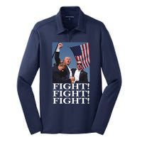 Shot Trump Assassination Attempt 2024 July Fight Fight Silk Touch Performance Long Sleeve Polo