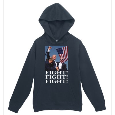 Shot Trump Assassination Attempt 2024 July Fight Fight Urban Pullover Hoodie