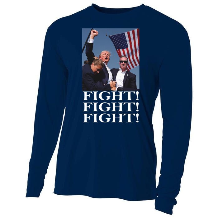 Shot Trump Assassination Attempt 2024 July Fight Fight Cooling Performance Long Sleeve Crew