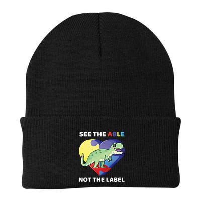 See The Able Not The Label Autism Awareness Trex Dinosaur Gift Beanie