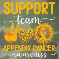 Support Team Appendix Cancer Awareness Legacy Tie Dye Trucker Hat