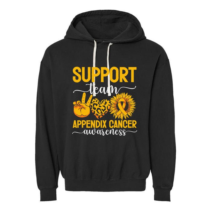 Support Team Appendix Cancer Awareness Garment-Dyed Fleece Hoodie