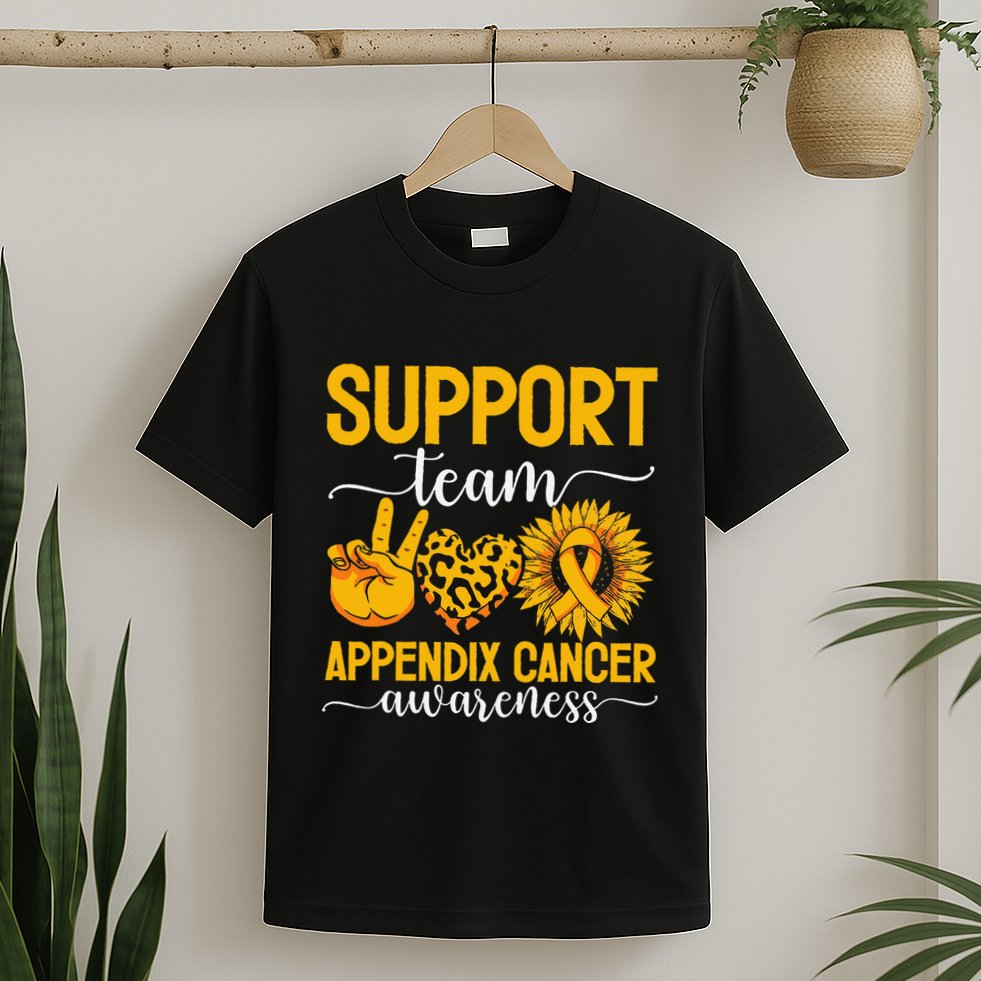 Support Team Appendix Cancer Awareness T-Shirt
