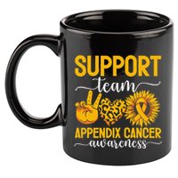 Support Team Appendix Cancer Awareness 11oz C Handle Ceramic Mug