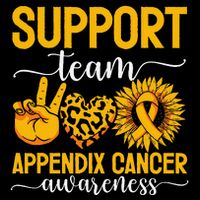 Support Team Appendix Cancer Awareness Drawstring Bag