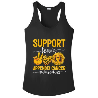 Support Team Appendix Cancer Awareness Ladies PosiCharge Competitor Racerback Tank