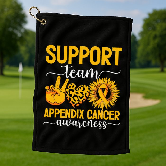 Support Team Appendix Cancer Awareness Golf Towel