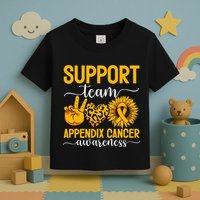 Support Team Appendix Cancer Awareness Toddler T-Shirt