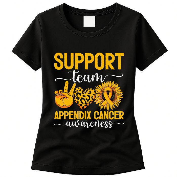 Support Team Appendix Cancer Awareness Womens T-Shirt