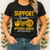 Support Team Appendix Cancer Awareness Womens T-Shirt