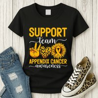 Support Team Appendix Cancer Awareness Womens T-Shirt