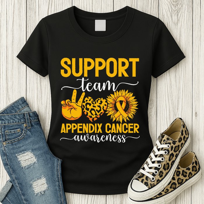 Support Team Appendix Cancer Awareness Womens T-Shirt