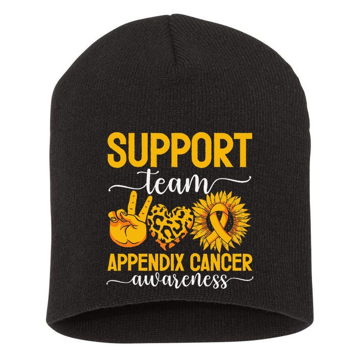 Support Team Appendix Cancer Awareness Short Acrylic Beanie
