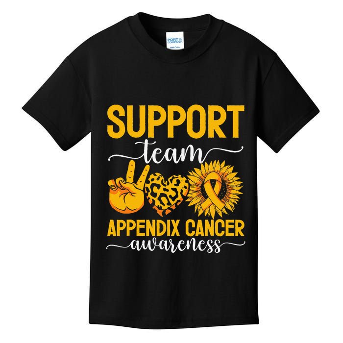 Support Team Appendix Cancer Awareness Kids T-Shirt