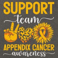 Support Team Appendix Cancer Awareness Cotton Canvas Backpack