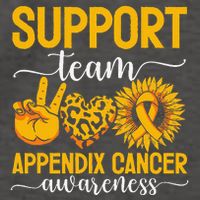 Support Team Appendix Cancer Awareness Vector Backpack