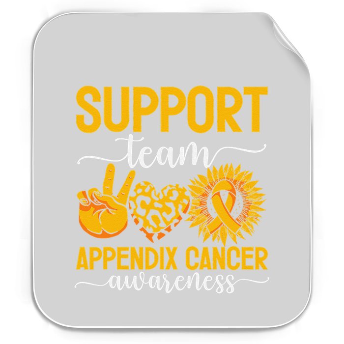 Support Team Appendix Cancer Awareness Permanent Decal Sticker