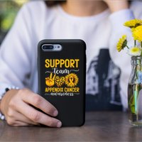 Support Team Appendix Cancer Awareness Permanent Decal Sticker