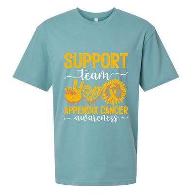 Support Team Appendix Cancer Awareness Sueded Cloud Jersey T-Shirt