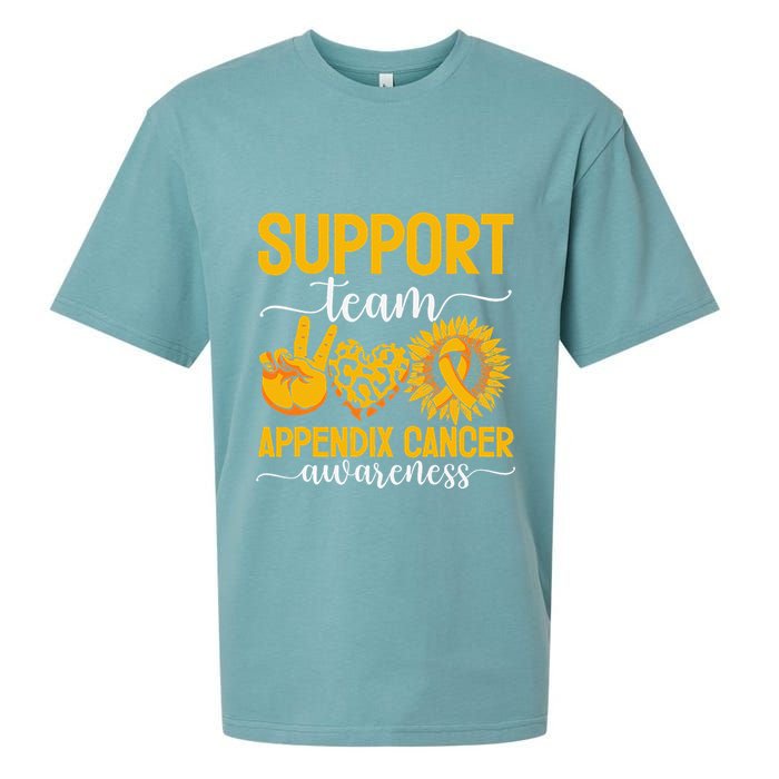 Support Team Appendix Cancer Awareness Sueded Cloud Jersey T-Shirt