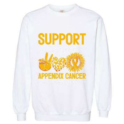 Support Team Appendix Cancer Awareness Garment-Dyed Sweatshirt