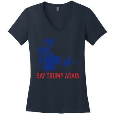 Say Trump Again Women's V-Neck T-Shirt