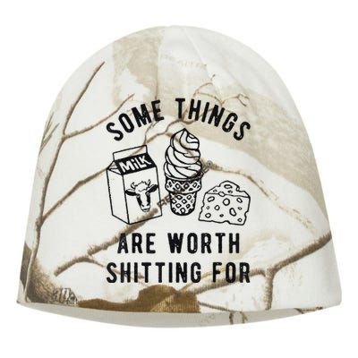 Some Things Are Worth Shitting Kati - Camo Knit Beanie