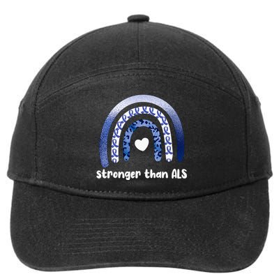 Stronger Than ALS Amyotrophic Lateral Sclerosis 7-Panel Snapback Hat