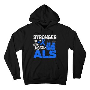 Stronger Than ALS Awareness Ribbon Supporter Warrior Hoodie