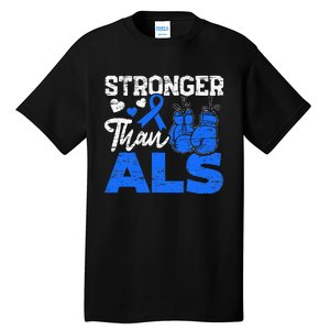 Stronger Than ALS Awareness Ribbon Supporter Warrior Tall T-Shirt