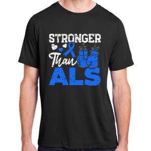 Stronger Than ALS Awareness Ribbon Supporter Warrior Adult ChromaSoft Performance T-Shirt