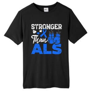 Stronger Than ALS Awareness Ribbon Supporter Warrior Tall Fusion ChromaSoft Performance T-Shirt