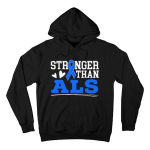 Stronger Than ALS Awareness Ribbon Supporter Warrior Hoodie