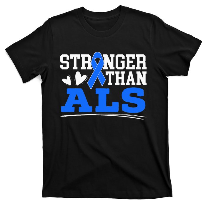 Stronger Than ALS Awareness Ribbon Supporter Warrior T-Shirt