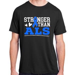 Stronger Than ALS Awareness Ribbon Supporter Warrior Adult ChromaSoft Performance T-Shirt