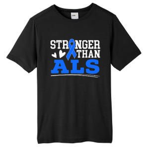 Stronger Than ALS Awareness Ribbon Supporter Warrior Tall Fusion ChromaSoft Performance T-Shirt