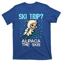 Ski Trip Alpaca The Skis Funny Skier Gift Ski Skiing Lover Cute Gift T-Shirt