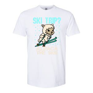 Ski Trip Alpaca The Skis Funny Skier Gift Ski Skiing Lover Cute Gift Softstyle® CVC T-Shirt