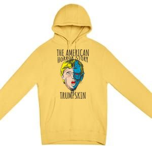 Scary Trumpskin American Horror Spooky Trump Premium Pullover Hoodie